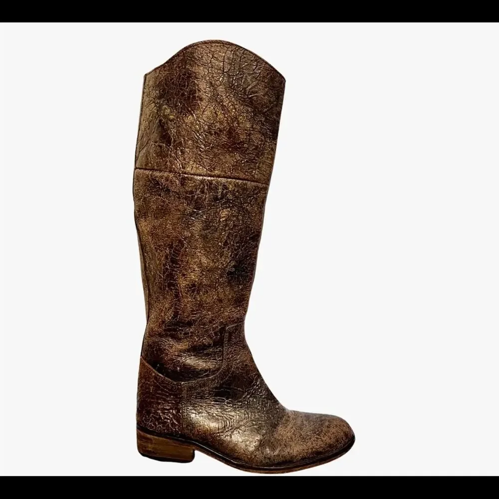Y2K Steven By Steve Madden Reins Distressed Equestrian Steampunk Riding Boot 5.5 - Picture 4 of 7
